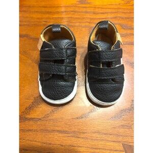 Baby Two/Double Strap Black Sneaker Shoes - Size 2 - Unisex